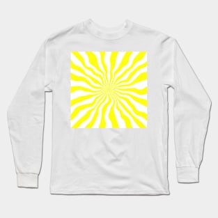 Yellow Stripes And  White Stripes Long Sleeve T-Shirt